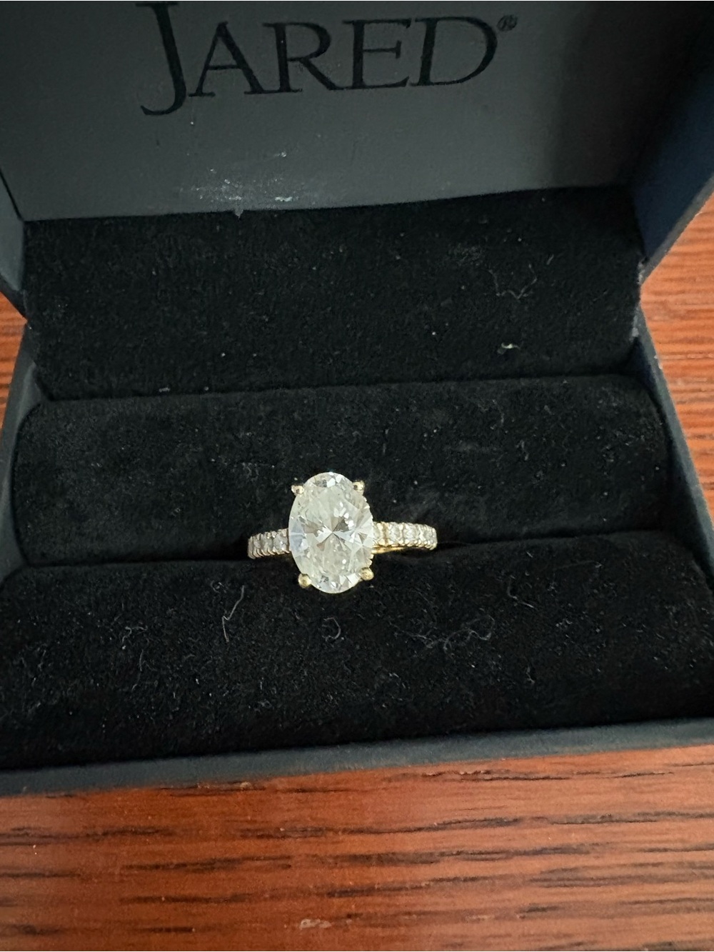 2.50ct lab diamond Solitaire Diamond Ring in Yellow Gold with Pave Band